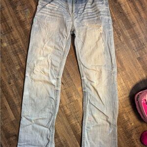 BKE Men's Faded Blue Straight Jeans